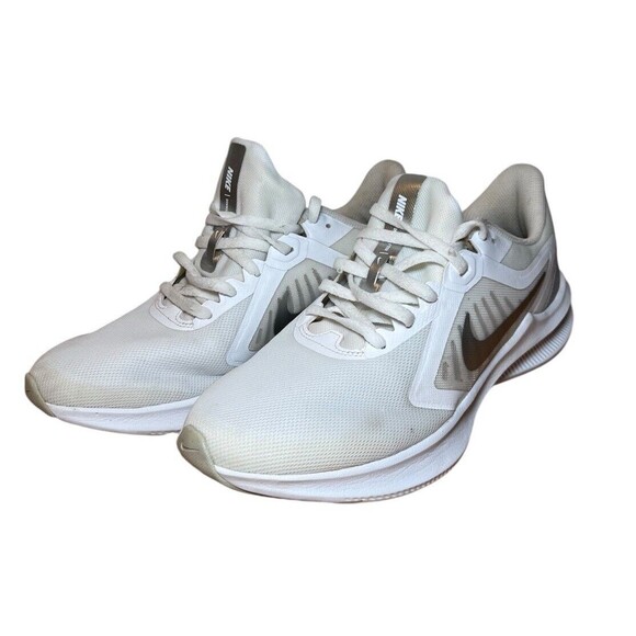 Nike Women’s Downshifter 10 ‘White’ CI9984 100 Lightweight Running Sneaker Sz 9 - Picture 1 of 7